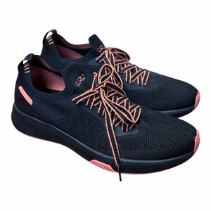 KURU FLUX Black-SoftCoral NOVAKnit EVA Foam Running Shoes Women's 11 Sneakers